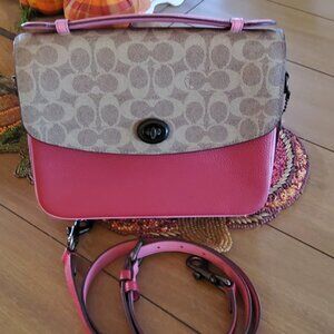 Coach Cassie in Tan Red Apple 74091 Crossbody Like New